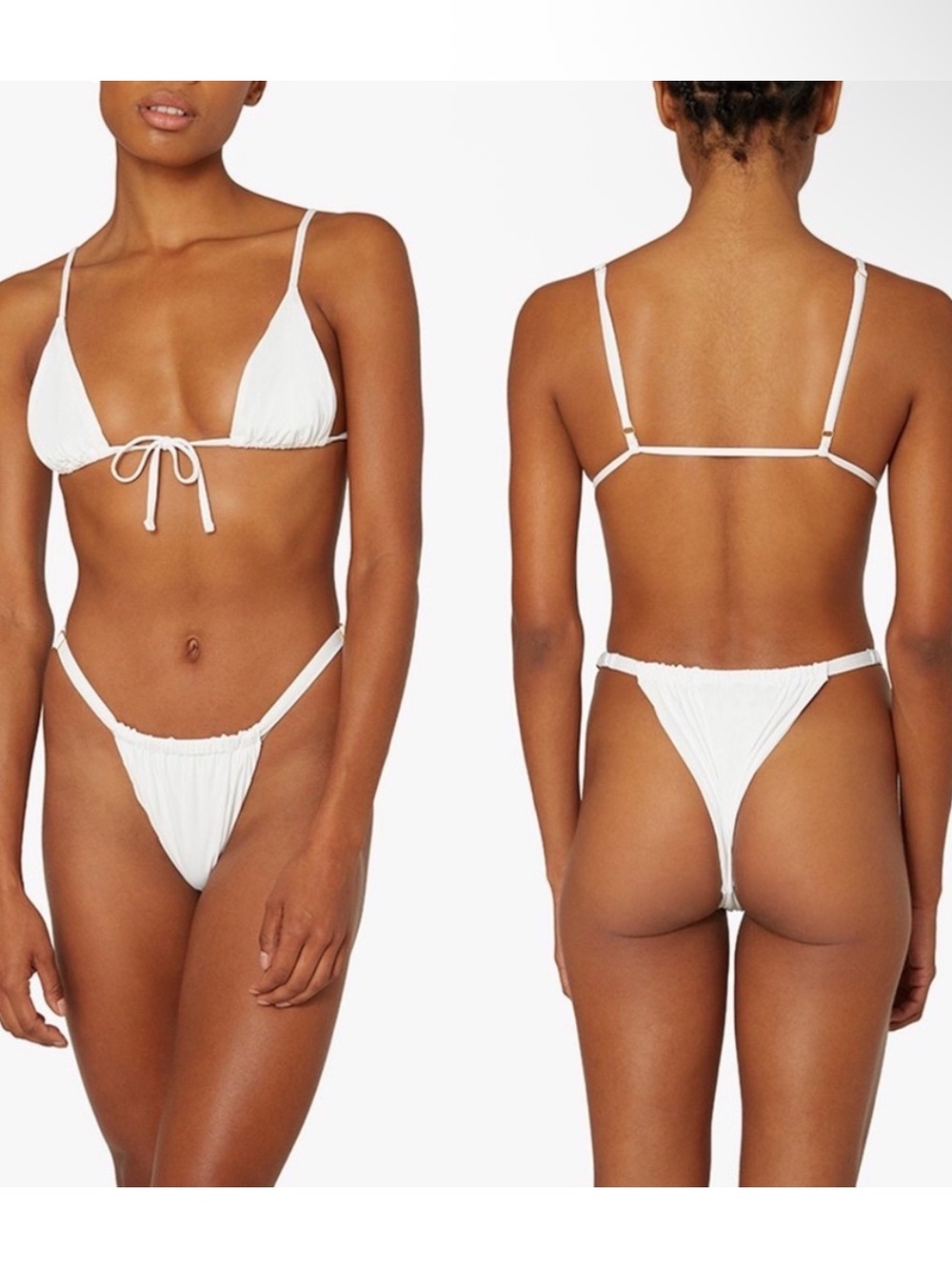 WeWoreWhat white triangle swim top